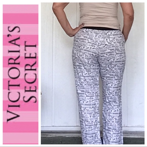 VICTORIAS SECRET COTTON MODAL GRAPHIC SAYINGS SLEEP PAJAMA PANTS XS - Picture 3 of 14